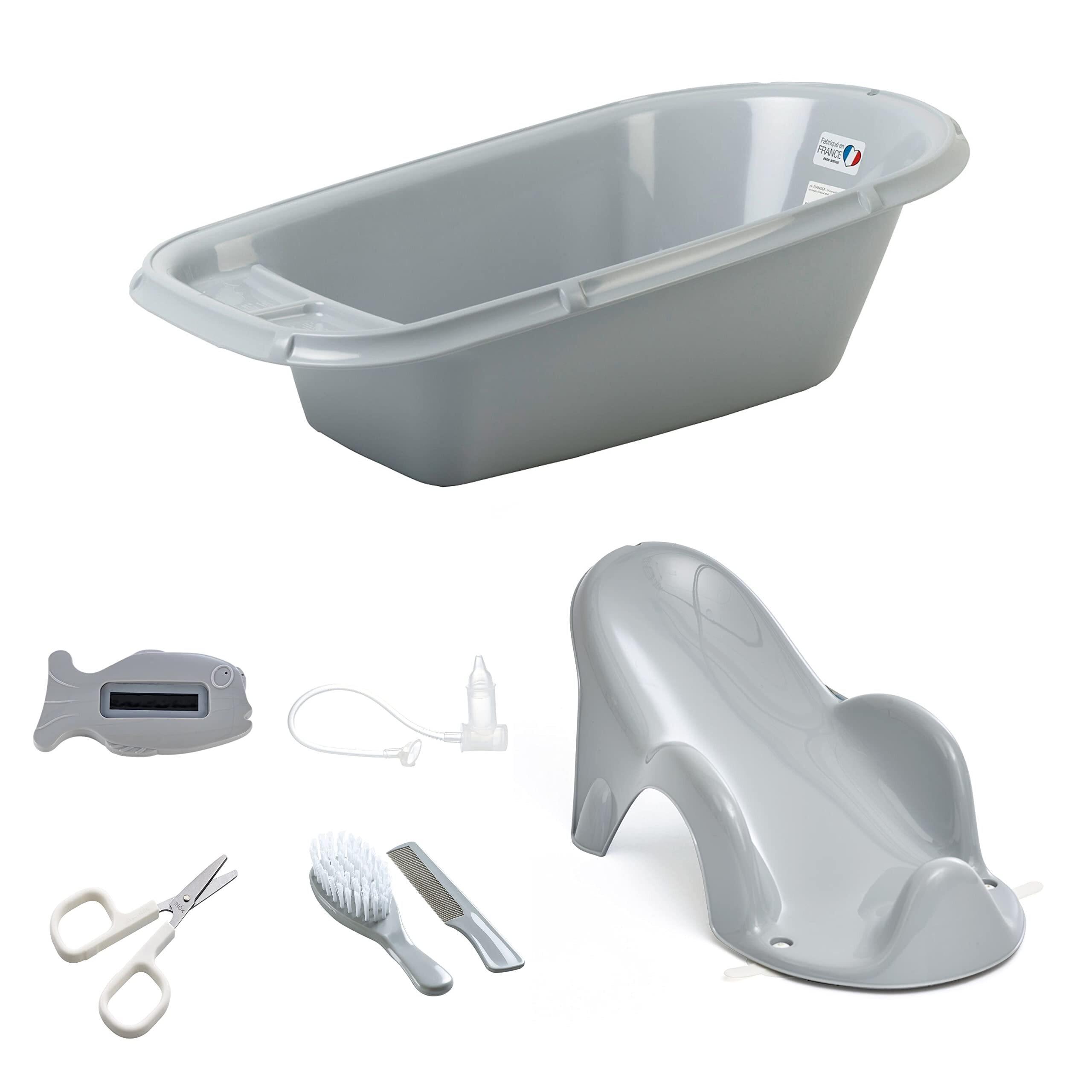 Acheter Thermobaby Pack Bain 1er Âge - Baignoire - Brosse - Peigne - Thermomètre - Mouche bébé - Transat de bain - Ciseaux pour bébé Comme neuf - 33,20 € Thermobaby Pack Bain 1er Âge - Baignoire - Brosse - Peigne - Thermomètre - Mouche bébé - Transat de bain - Ciseaux pour bébé Comme neuf - reconditionné disponible sur Label Emmaüs